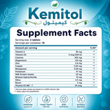 Kemetol, a dietary supplement for bone health, 13 nutrients
