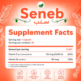 SENEB سنب D3 + K2 For Bone & Heart Health Support
